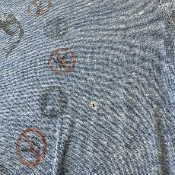 Mr T Shirt Mens Medium Blue Graphic Anti Drug PSA Vintage Style Tee 80s Icon - Picture 11 of 13